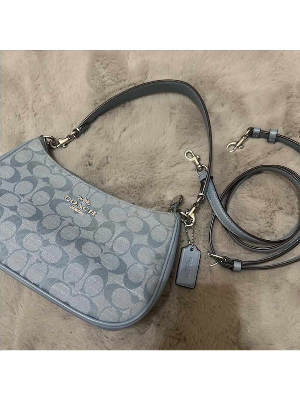 Coach light blue denim Teri purse - Picture 9 of 9